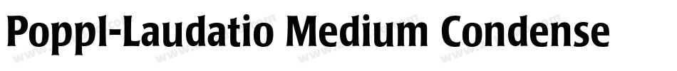 Poppl-Laudatio Medium Condensed字体转换